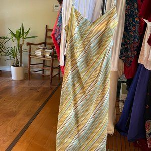 Tank Top/ Calf-Length Stripped Dress